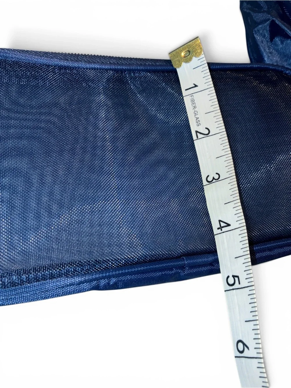 Navy Blue 4-piece mesh travel organizer pouch and makeup bag set